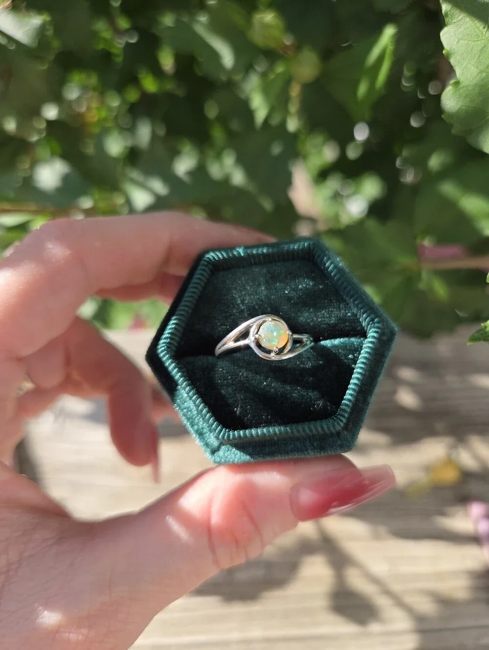 Sterling Silver Opal Ring